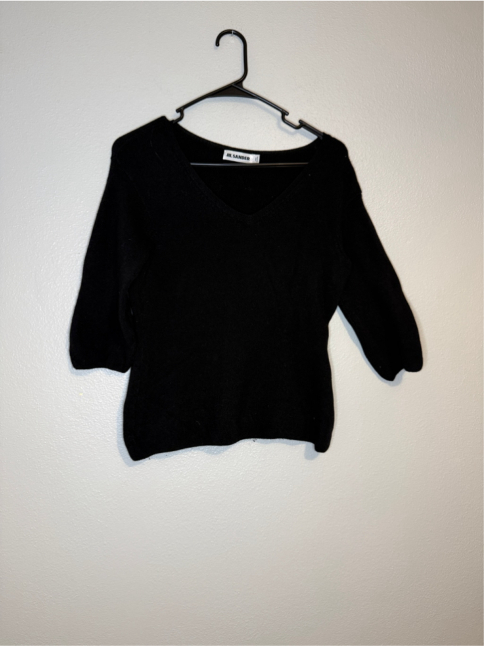 Jil Sander Cashmere Silk V-Neck Sweater IT 38
